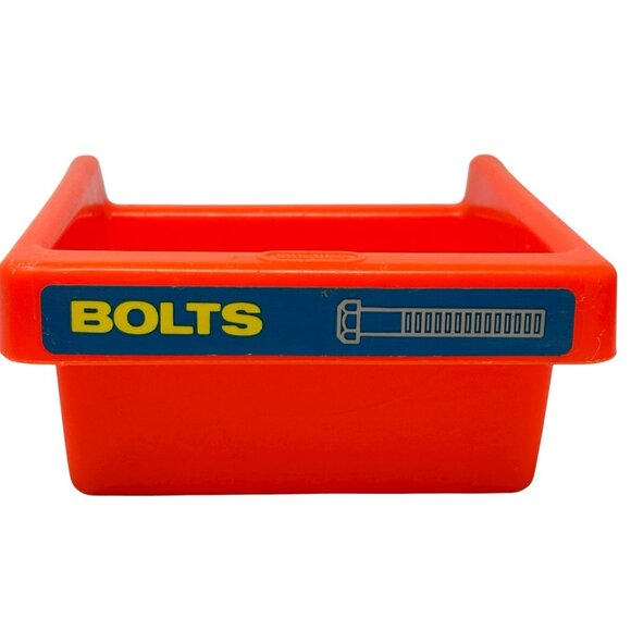 LITTLE TIKES Workbench Lot 4 Red Drawer Nails Screws Nuts Bolts Tool Bin - Picture 7 of 11